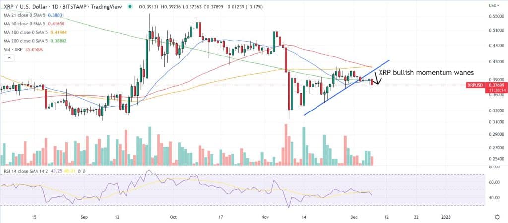 XRP 가격 차트