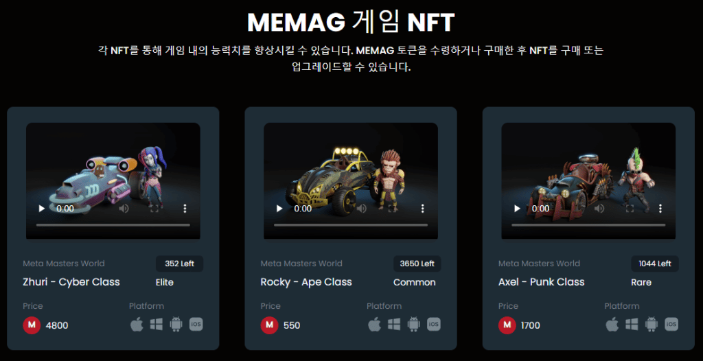 메타 마스터즈 길드 NFT