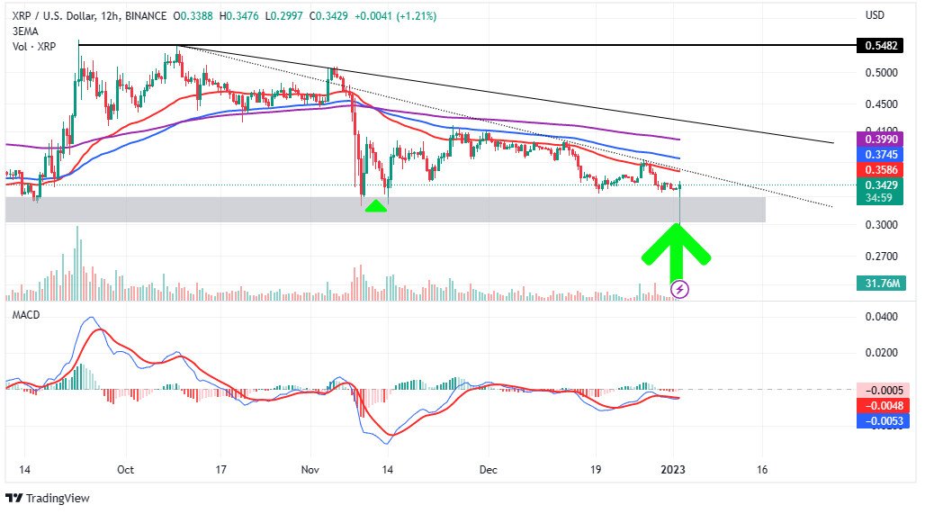 XRP 가격 차트